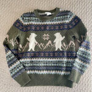 J. Crew/Crew Cuts Boys Winter Polar Bear Sweater LIKE NEW, size M